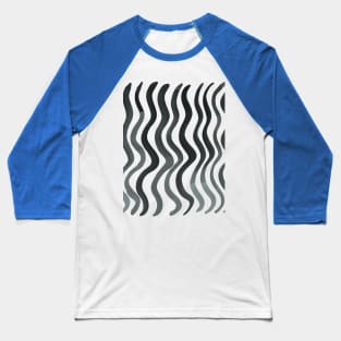 Wavy lines - grey Baseball T-Shirt
